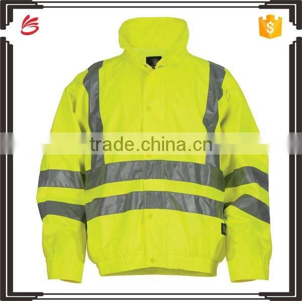 Orange safety jacket reflective protective jacket warm worker hi vis jacket