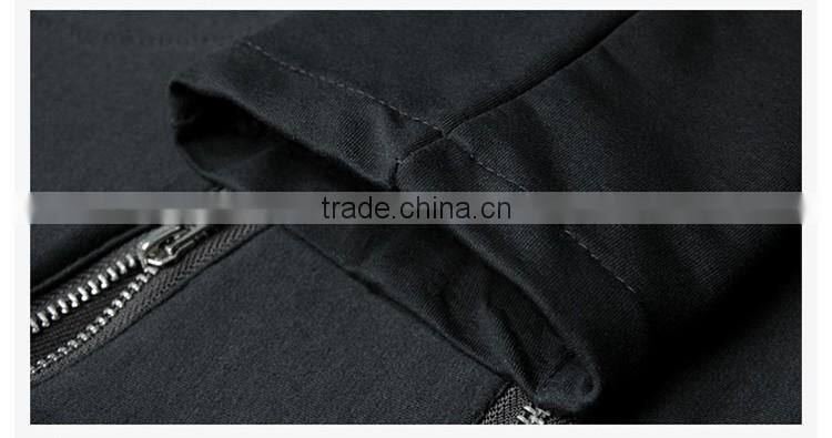 wholesale 100% cotton men jogger sweatpants blank/custom plain jogger pants/mens jogger pants with zipper details p-24