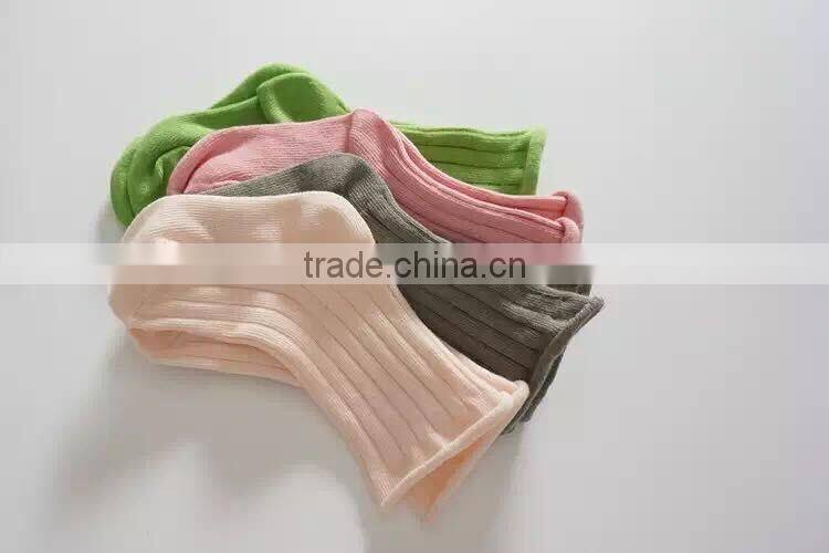 Korean spring and summer candy solid color socks baby boys and girls socks cotton socks