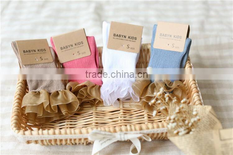 2016 Spring and summer Korean children cotton lace socks