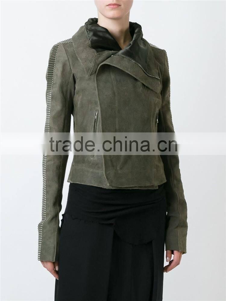 Made in China Wholesale Cheap Short Army Green Slim Fit trench coats for women 2016