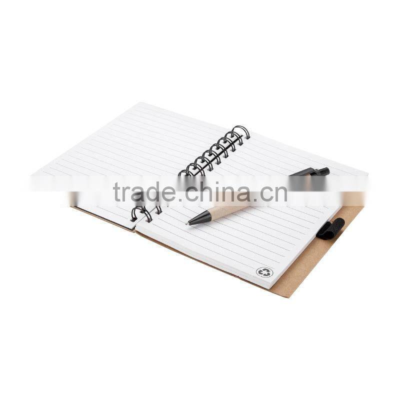 Kraft cover promotion notebook with pen