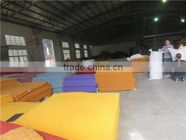 13mm 3.7kg/sqm Cheap and Eco-friendly double color PVC car mat with nail backing for Malaysia market