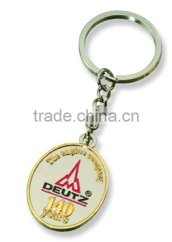 2016 Round Shaped Customized Metal Souvenir Keychain