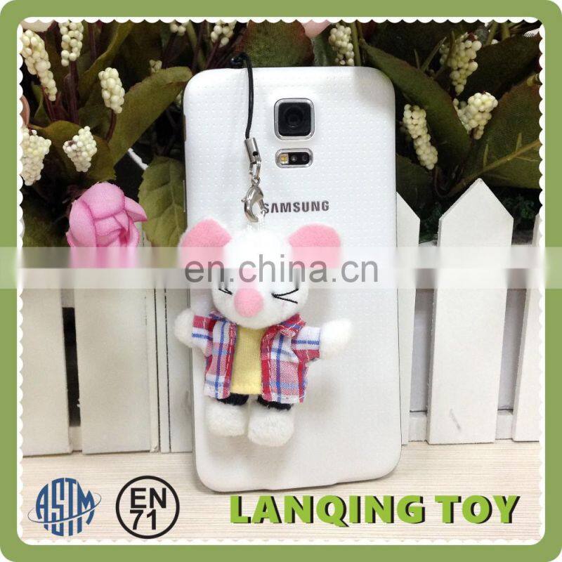 Pink Rabbit Mini Stuffed Animal Wholesale Cheap Custom Keychains For Girls