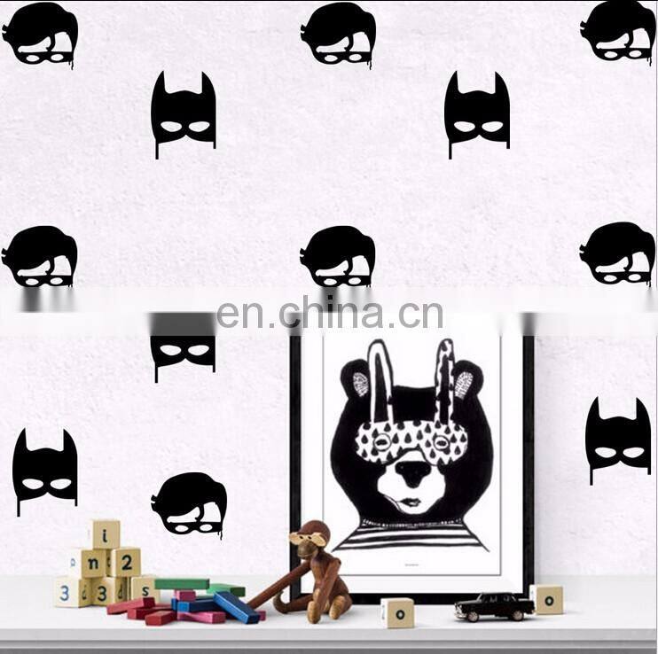 Superhero Mask Ins Style Vinyl Mini Wall Sticker Children Room Home Decoration Mural Roon Decal