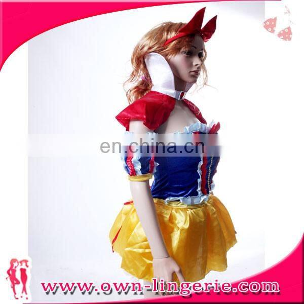 Newest design Snow white princess adult short dress Costume cosplay costume