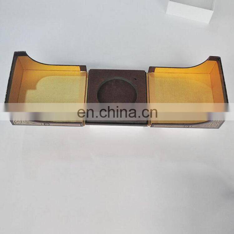 Wholesale customized design hot stamping hardcover special both side turnover paper box