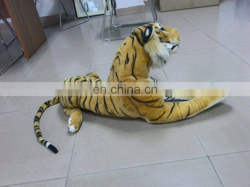 Siberia ,realistic tiger plush toy wild animal different style plush tiger posed in a realistic stance.