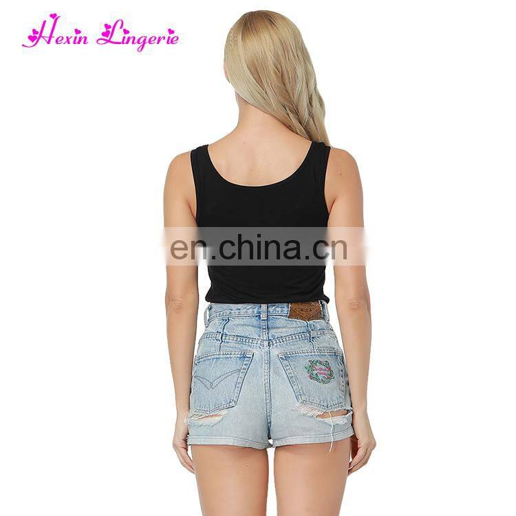 New Style black soft organic bamboo hot girl sexy women cotton camisole