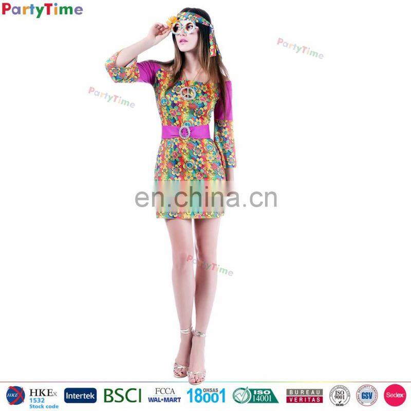 wholesale adult men women carnival party time hippie halloween costumes