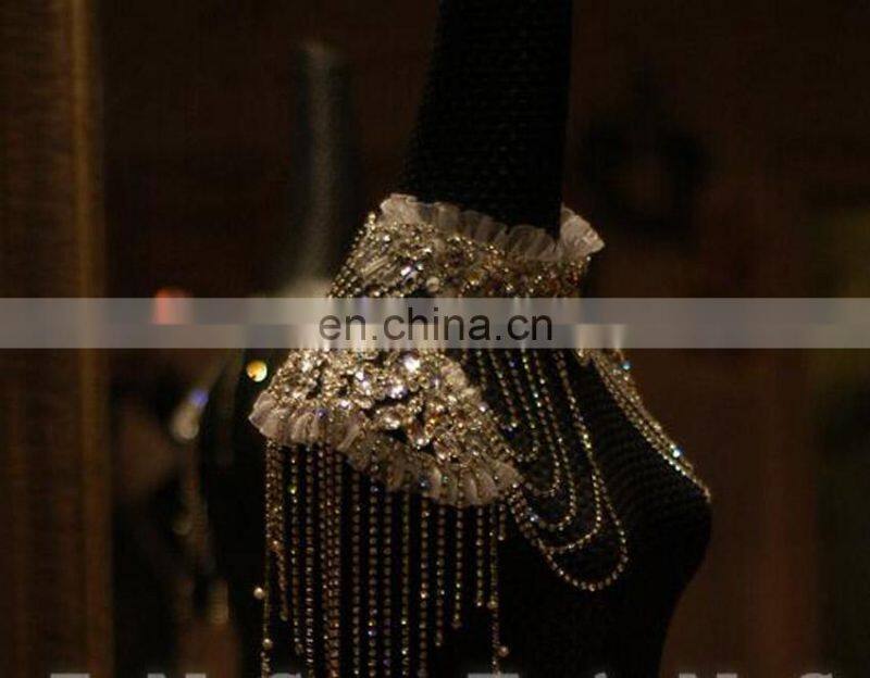 High quality Stunning Shining Crystal Wrap For Bride High Neckline Shoulder Shawl