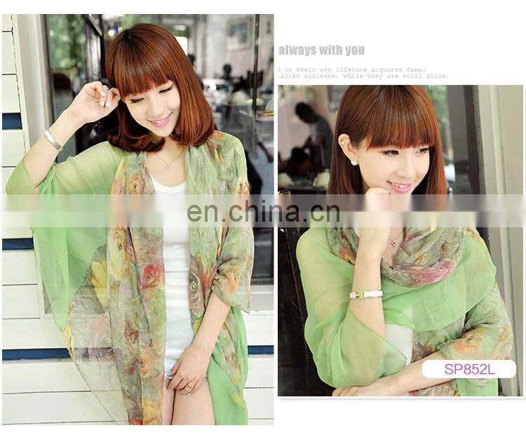 2015Elegant and fashionable women's scarf shawl autumn green