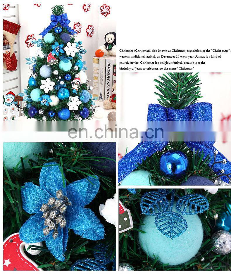 Small Artificial Christmas Trees Blue 20-50cm Mini Plastic Tabletop Christmas Tree