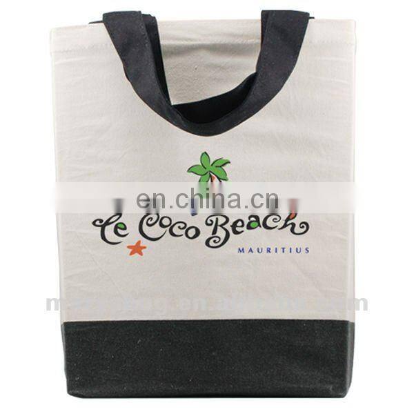cotton canvas bag with matching colored strap and bottom