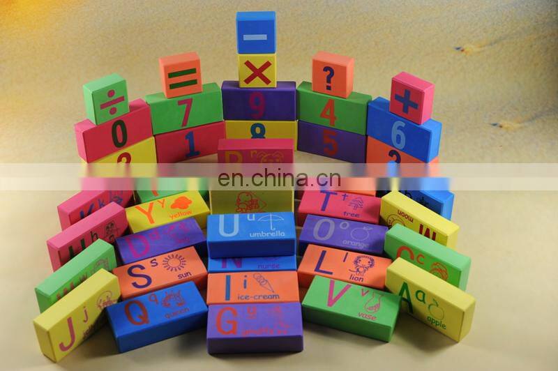 Melors children's education EVA alphabet and numbers Soft learning foam blocks wholesale