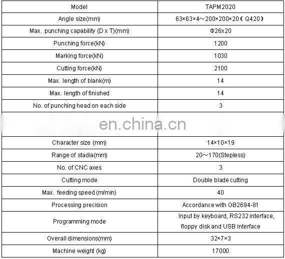 CNC Angle iron production line