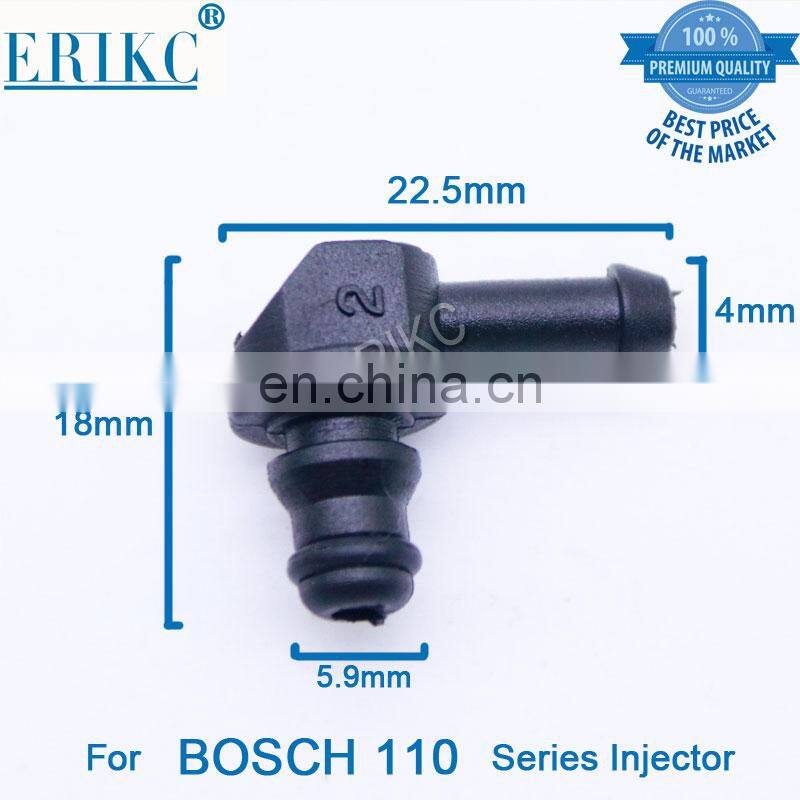 Return Oil Backflow L Type for Bosch 110 Series Diesel CR Part Fuel Injector Plastic 2 Two-way Joint Pipe 10pcs/bag E1024071