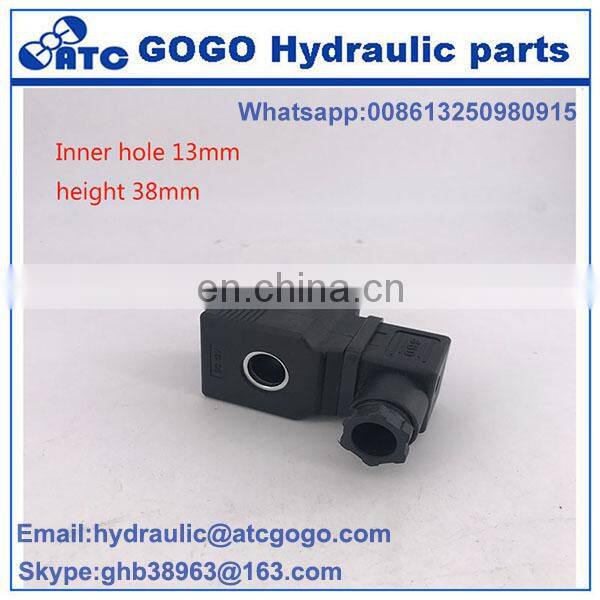 Hydraulic lift elevator solenoid valve hydraulic valve coil square AC220V DC24V inner hole 13 mm height 38 mm
