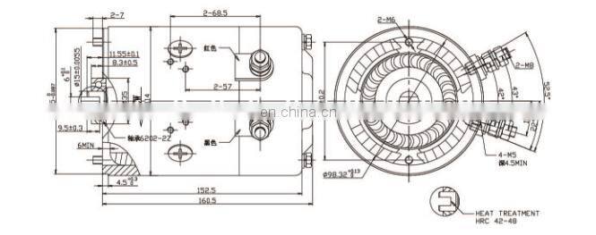 24v 2200w dc motor of 114mm dc motor