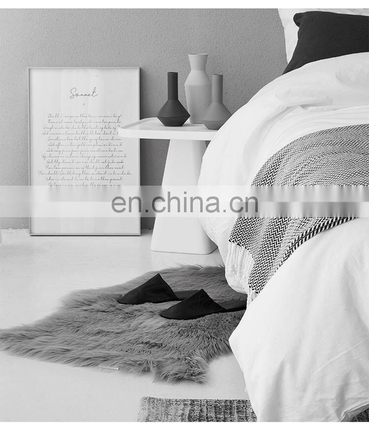 RAWHOUSE pink white gray plush skindeer leather carpet