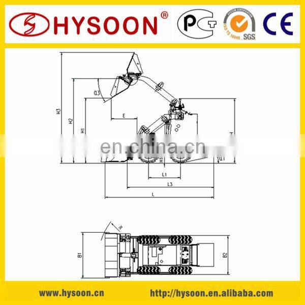 800mm width mini track loader