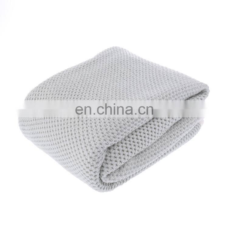 Qualified Grade and Spring/Autumn Season Soft Touch Knitted Sherpa Blanket