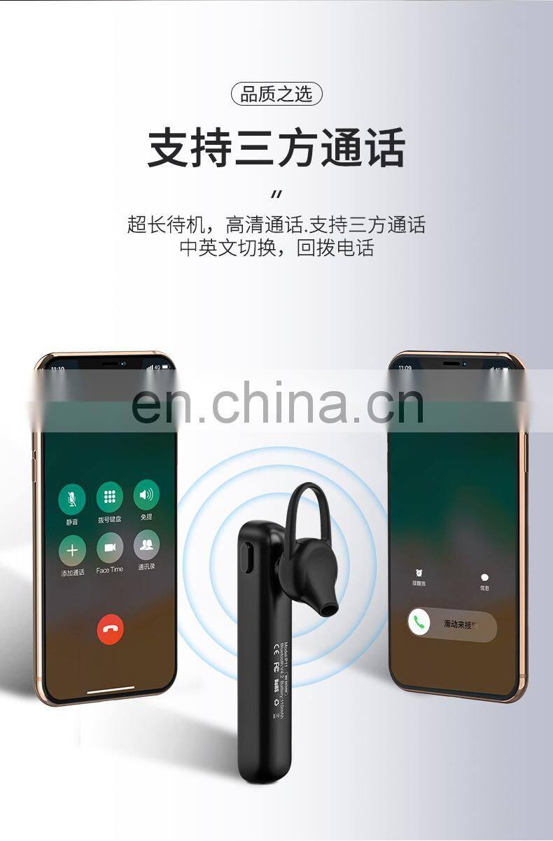 Commercial Single Earbud Wireless Communication and In-Ear Style Bluetooth V4.2 Earphone 110mAh
