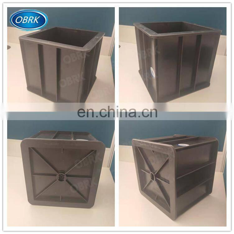 Black Green Color plastic concrete 150mm cube test mould for sale