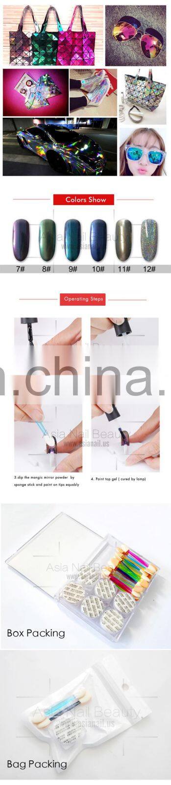 Nail Polish Mirror Effect Glitter Pigment Chrome Magic Metallic Powder nail mirror powder