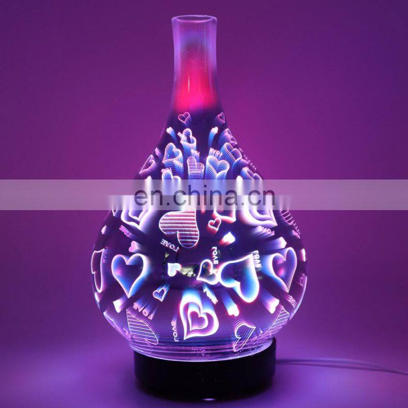 2020 Amazon best selling 3D glass aroma diffuser aroma diffuser home humidifiers