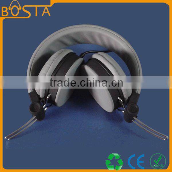 Top quality funny stylish popular unique design cool grey leather headphone