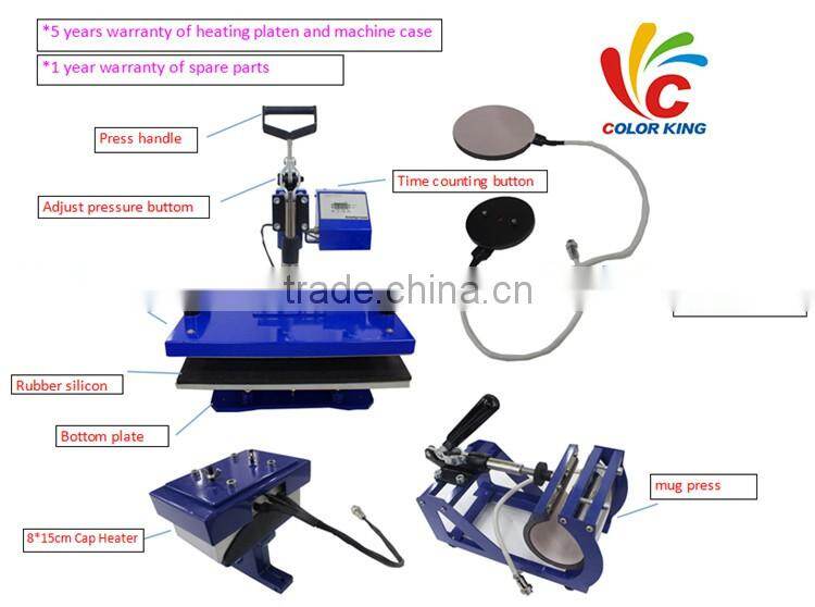 Factory Whole Sale Manual Wobble Heat Press 8 in 1 machine