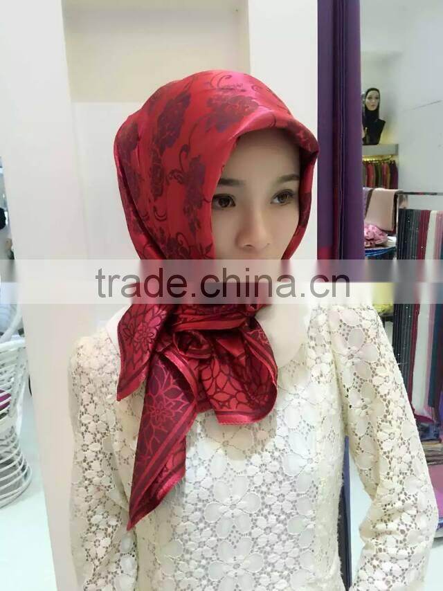 latest design high quality islamic square scarfs muslem headscarf shawl