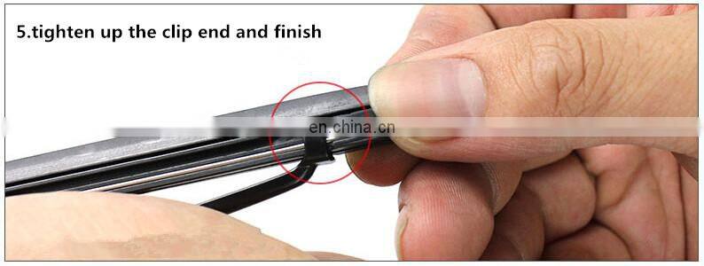 Frame rubber refill with metal plate for frame wiper blade
