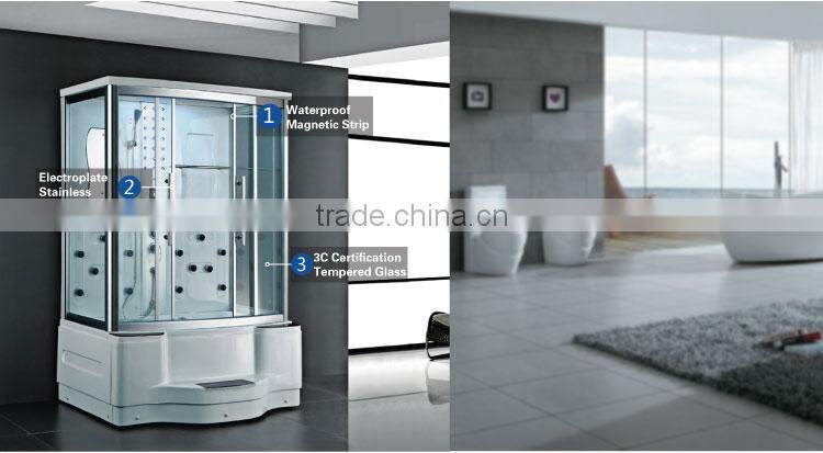 Foshan Factory Bathroom Design Aluminum Sliding Door Steam Shower Room With Hot Tub K-7081