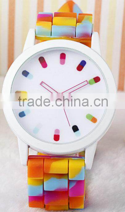 high quality japan movement jelly silicone wristband watch
