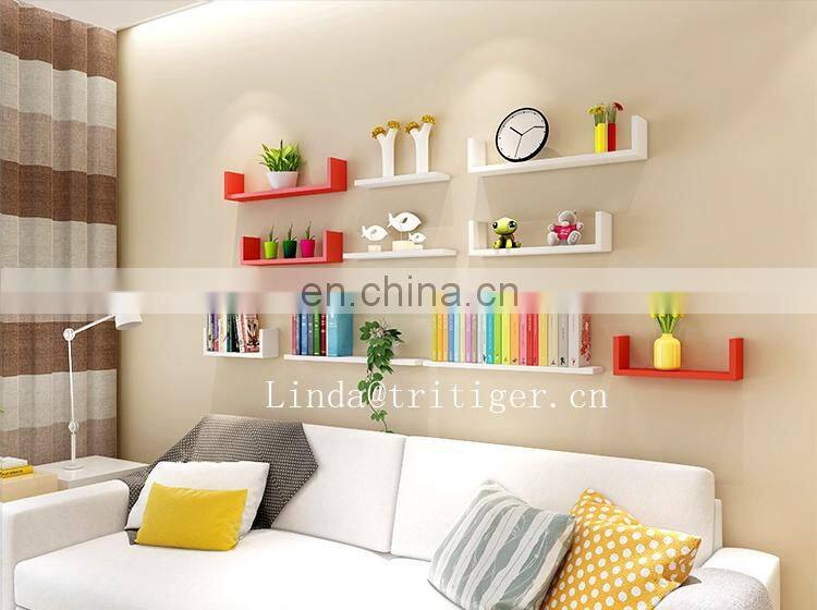 Eco-friendly set of 3 piece floating wall shelf ledge