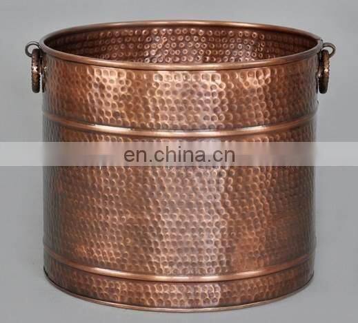 brass plated planter with stand