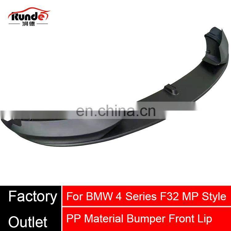 Runde Front Bumper Lip 2013-2020 For BMW 4 Series F32 Car Parts PP Material HighQuality Product