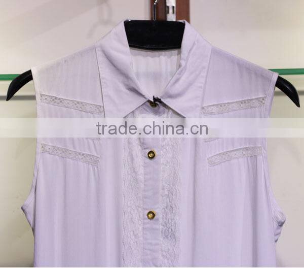 lace panel elegant artificial cotton top