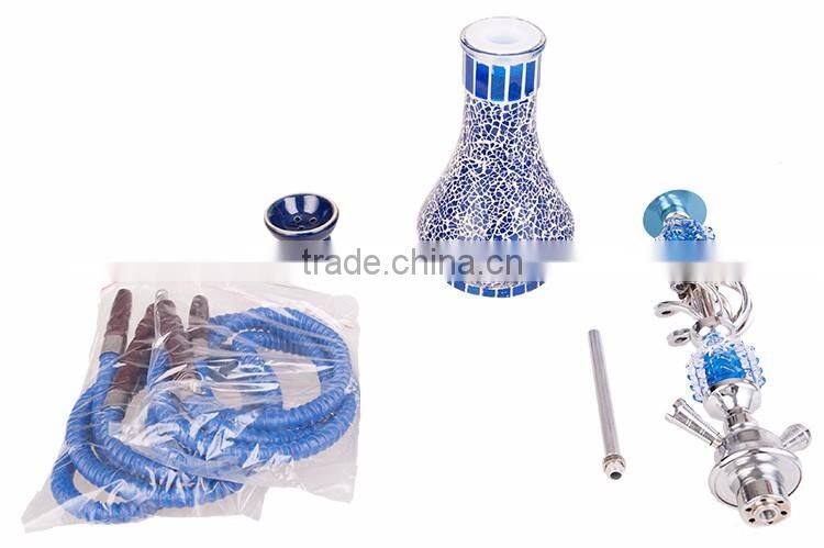 2016 hot selling JYH04 blue wholesale glass hookah shisha