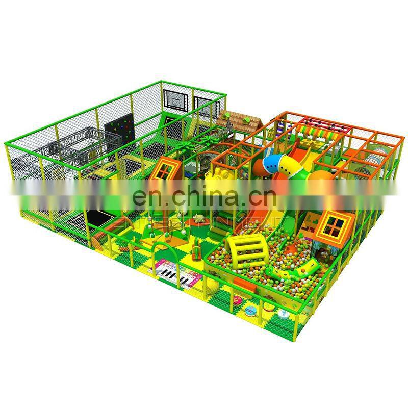 Kiddie indoor soft play area with trampoline park Indoor kids playground for shopping center