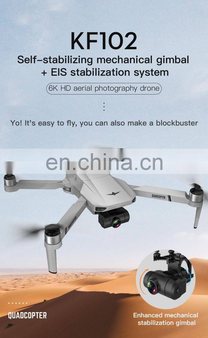 Hot Sale Dron Gps Wifi Drone Dual Optical Flow Rc Yuntai Aerial Photography Kf102 With 4k Camera For Video Recording