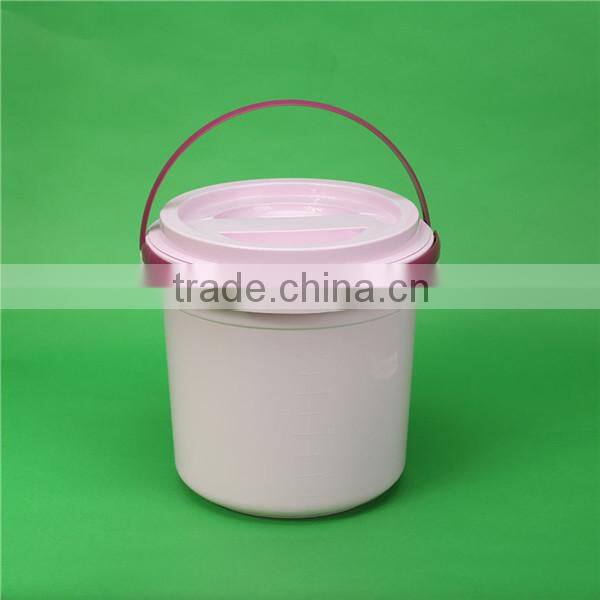 Recyle Pink 36cm Height Plastic Bucket with Metal Handle