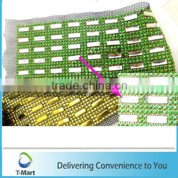 wholesale bling bling decorative rhinestone trim crystal strass mesh trim for wedding dress