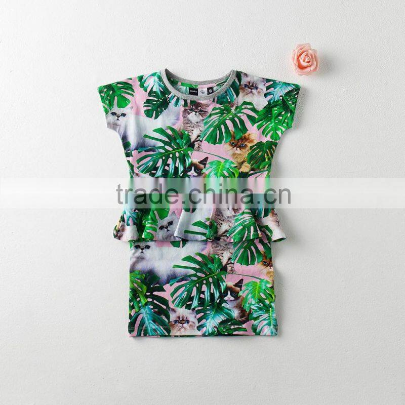 girls tight dress with all over printing