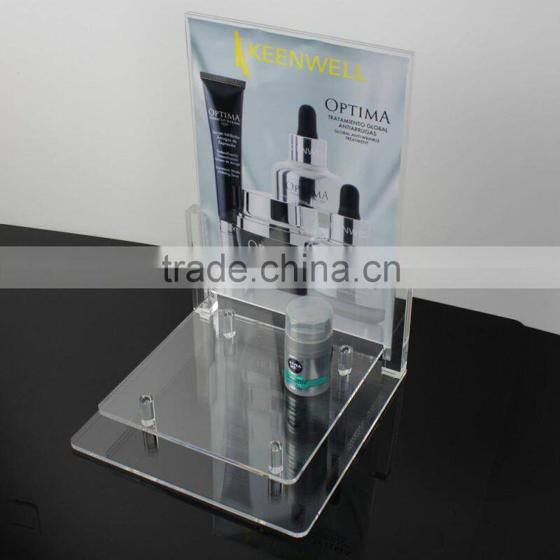 Clear acrylic cosmetic display stand cosmetic stand makeup display holder RCD002