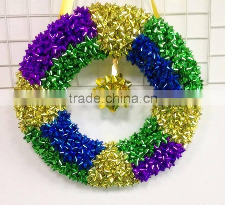 New Design Tower-shape Table Decorative Ribbons made of Star Bows for Party, Xmas Decorative