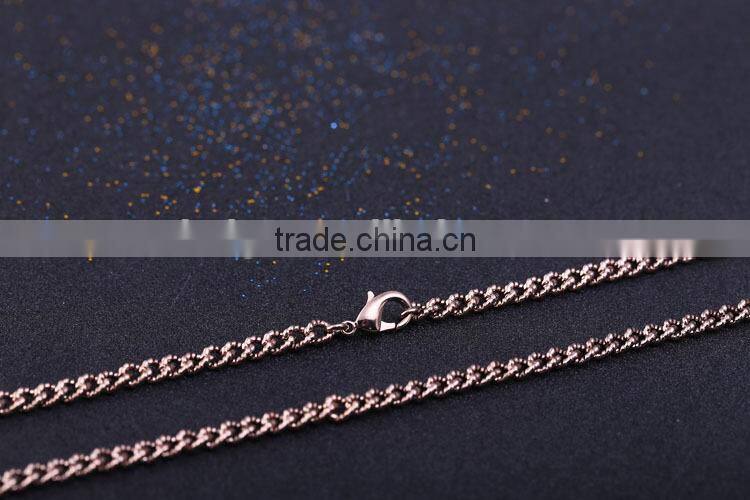 2015 china supplier gold jewellery long fashion chain & coffee gold plated link chain